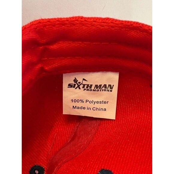 MLB Anaheim LA Angels Baseball Embroidered Red Blue Cap Schools First Radio AM83 - Picture 6 of 6